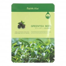 Маска для обличчя, заспокійлива, з екстрактом зеленого чаю,FarmStay, 23 мл